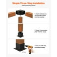 thumbnail image 4 of VEVOR Pergola Bracket Kit, 4x4 inch (Inner Size 3.5x3.5), 4 Pcs 3-Way Heavy Duty Corner Bracket Woodworks DIY Post Base Kit, Easy Installation Wooden Beams for Gazebos, Patio Pergolas, Log Cabin, 4 of 9