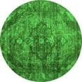 thumbnail image 1 of Ahgly Company Indoor Round Abstract Green Contemporary Area Rugs, 4' Round, 1 of 1