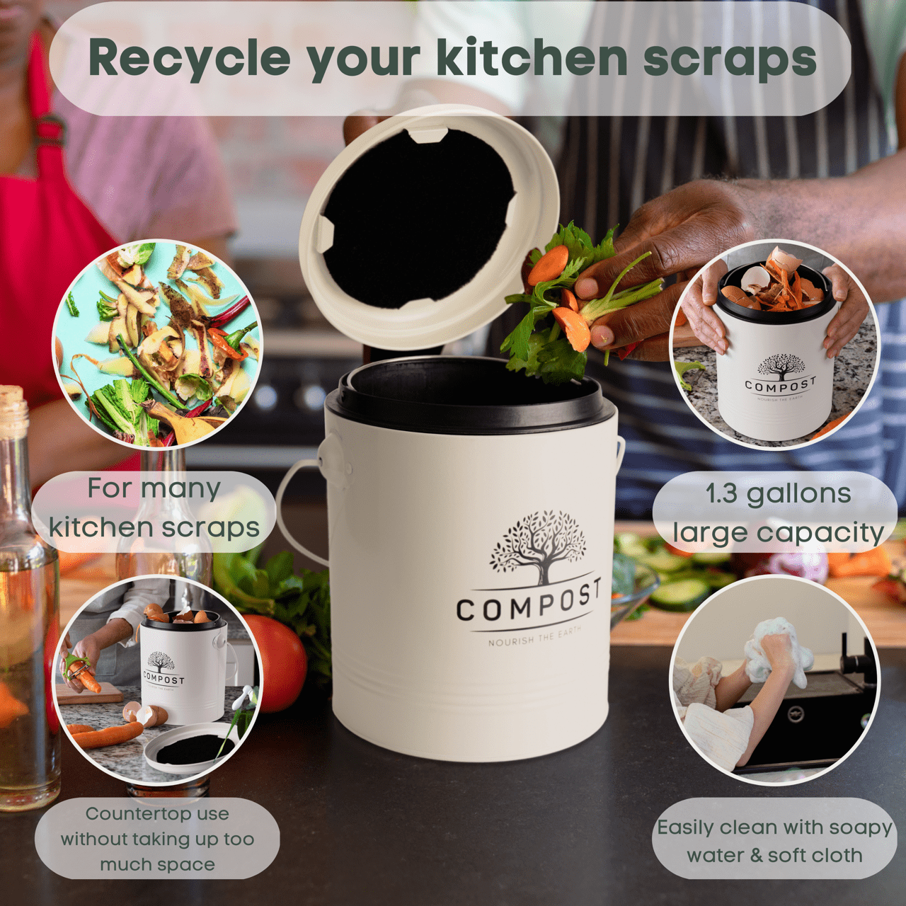 Countertop Compost Pails – Earth Steward Store: Zero-Waste, Earth