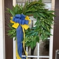 thumbnail image 4 of 3Pcs Ukrainian Bow Yellow and Blue Decorative Bow Burlap Front Door Decorative Bow for Garland and Gift Box, 12 x 24 inch, 4 of 5