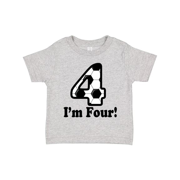 Inktastic 4 Year Old Soccer Party 4th Birthday Boys or Girls Toddler T-Shirt