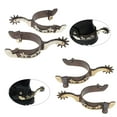 thumbnail image 5 of Mild Steel Horse Spur Western Cowboy Spur Mens Roping Spur with Gear Boot Decoration Horse Riding Accessories Enduring, 5 of 13
