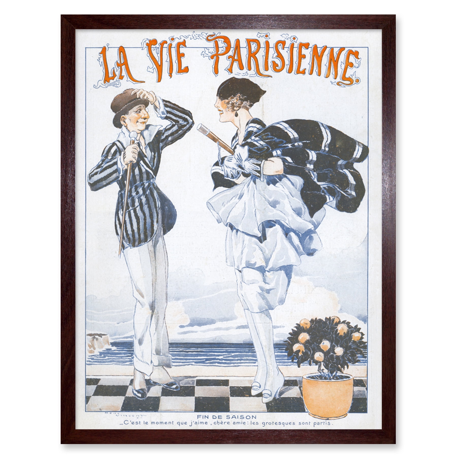 La Vie Parisienne Vintage French Love Guides Us Magazine Cover Extra Large XL Wall Art Poster Print