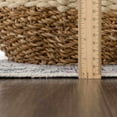 thumbnail image 3 of Hauteloom Boyana Bohemian Vintage Medallion Area Rug - Farmhouse Oriental Carpet for Living Room, Bedroom - Machine Washable- Light Blue, Off White, Charcoal - 6'7" x 9', 3 of 11