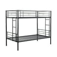 thumbnail image 5 of PARPOOS Metal Twin Over Twin Bunk Bed with 2 Ladders, Twin Bunk Beds for Teens with Full Length Guardrails, Convertible Bunk Bed Can Be Divided Into 2 Twin Beds, No Box Spring Needed, Black, 5 of 9