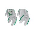 Fanvereka Baby Boy 2Pcs Birthday Outfits Dinosaur Print Sweatshirt