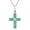 Green turquoise, variant on Christian Elegant X Cross Green-Tones Malachite Inlay Sterling Silver Pendant Religious Ornament Necklace Anniversary Jewelry Gift for Women