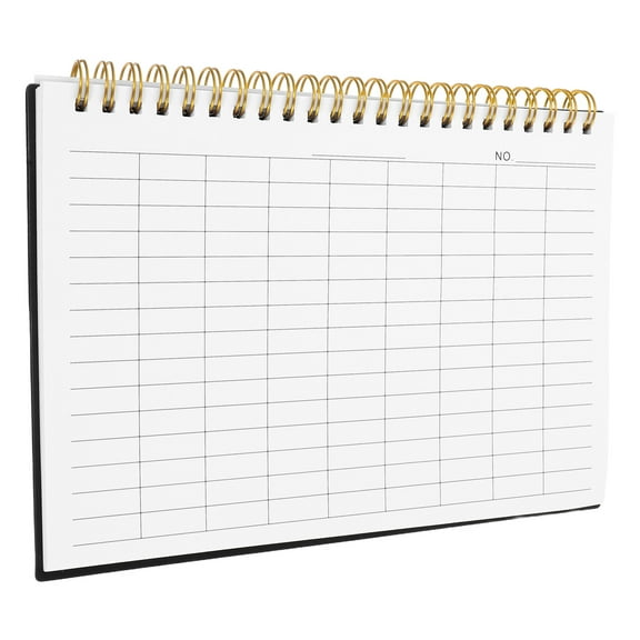 OUNONA Personal Finance Ledger Lined Notebook Black 1Pack