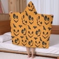 thumbnail image 5 of Pumpkin Bat Halloween Pattern Hooded Bath Towel，50"x30" for Ages 3 To 12 Kids, Quick Dry Lightweight Soft Microfiber Hood Beach Towel Cover Up for Kids, 5 of 7