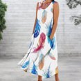thumbnail image 4 of Vestido Elegante Silueta Favorecedora Diseño De Moda Cuello Redondo Bolsillos A Media Pierna FLhrweasw Nuevo, 4 of 9