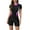 Purple, variant on Jamicy Modest One Piece Swimsuits for Women 2025 New Womens Swimsuit Boyshort Short Sleeve Rashguard Contrast Line Snorkel Surf Suit Sport Bathing Suit