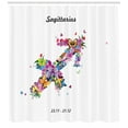 thumbnail image 3 of Ambesonne Sagittarius Shower Curtain, Arrow Flowers, 69"Wx70"L, Multicolor, 3 of 3
