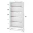 thumbnail image 2 of GVN Storage Shelves, Bookshelf Stand,70.8" Bookcase, Large Bookshelf Organizer with 5-Tier Storage Shelves,White, 2 of 4