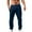 BU2, variant on Shadoumai Mens Cotton Linen Pants Casual Drawstring Elastic Waist Straight Leg Track Pants School Uniform Trousers with Pockets