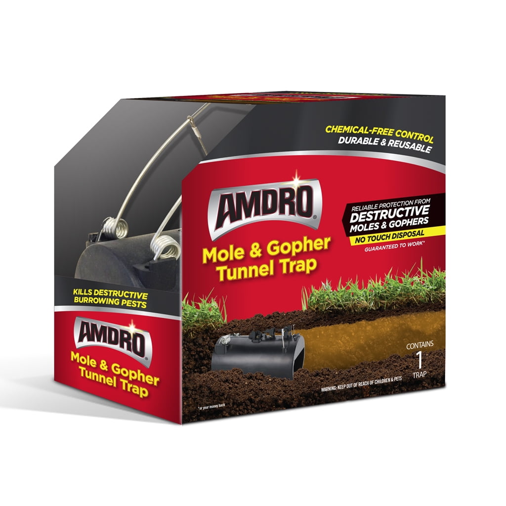 Amdro Mole & Gopher Tunnel Trap, Contains 1 Reusable Trap