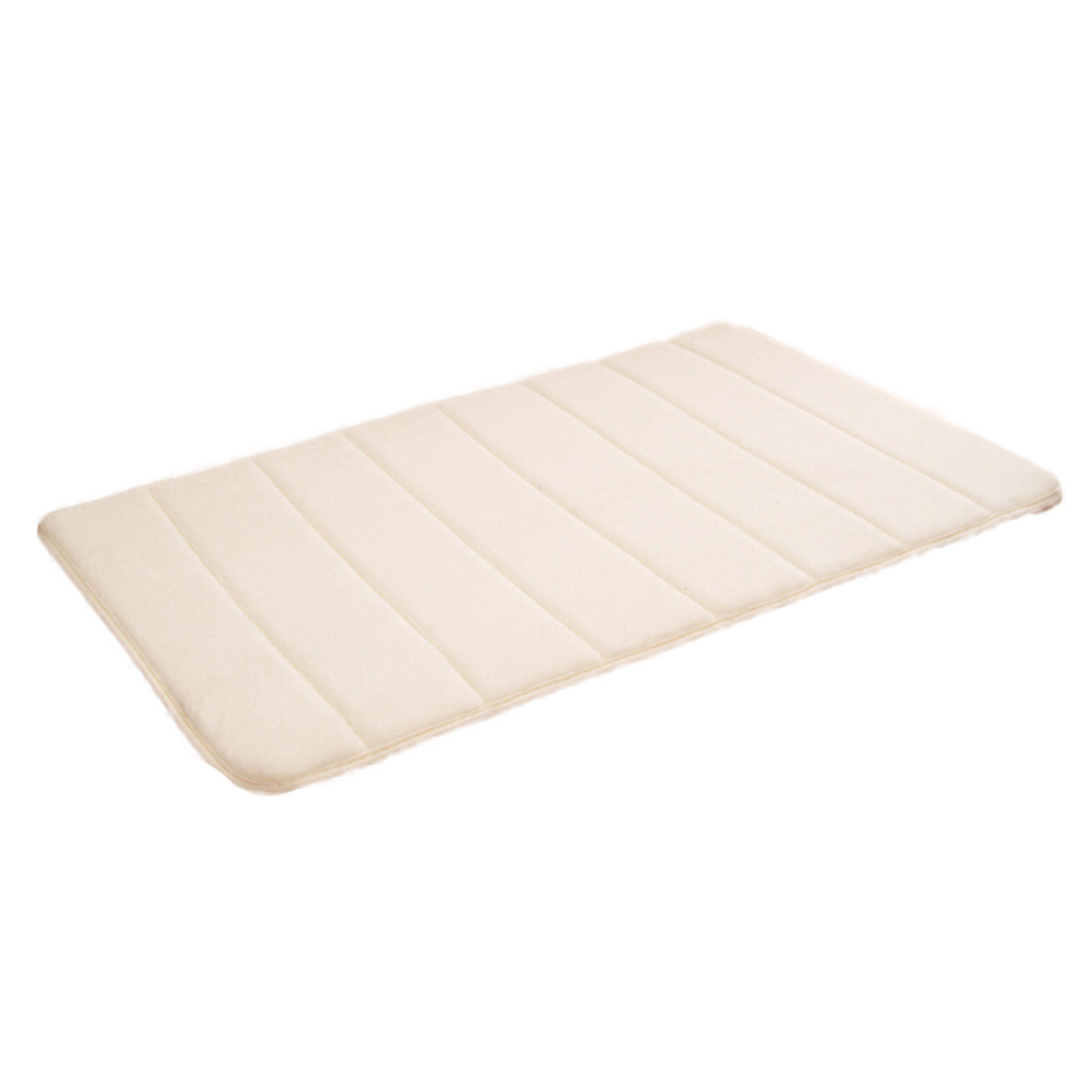 Coral Velvet Carpet Stripe Absorbent Slip-resistant Pad Bathroom Shower Bath Mat