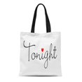 thumbnail image 1 of JSDART Canvas Tote Bag Funny Talk Tonight Not Wedding Communication Fun Couples Lovers Reusable Handbag Shoulder Grocery Shopping Bags, 1 of 1