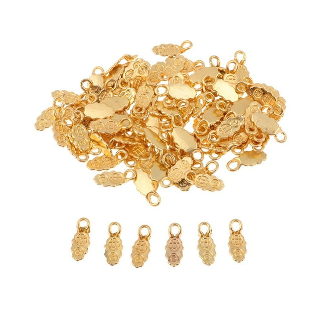 100 Uds., de de Metal, Colgante de Aleación Artesanal, Hallazgos de Joyería Artesanal para Collar, , Pendientes DIY dorado