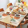 thumbnail image 2 of Orange Boho Geometric and Plant Pattern Summer Placemats Table Placemats Set Of 4-Linen Kitchen Washable Placemats Table Mats 11.8"x17.7" Non-Slip Heat Resistant, 2 of 6