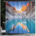 thumbnail image 4 of Ambesonne Colorful Shower Curtain, Cliffs Reflection on Lake, 69"Wx84"L, Azure Blue Multicolor, 4 of 5