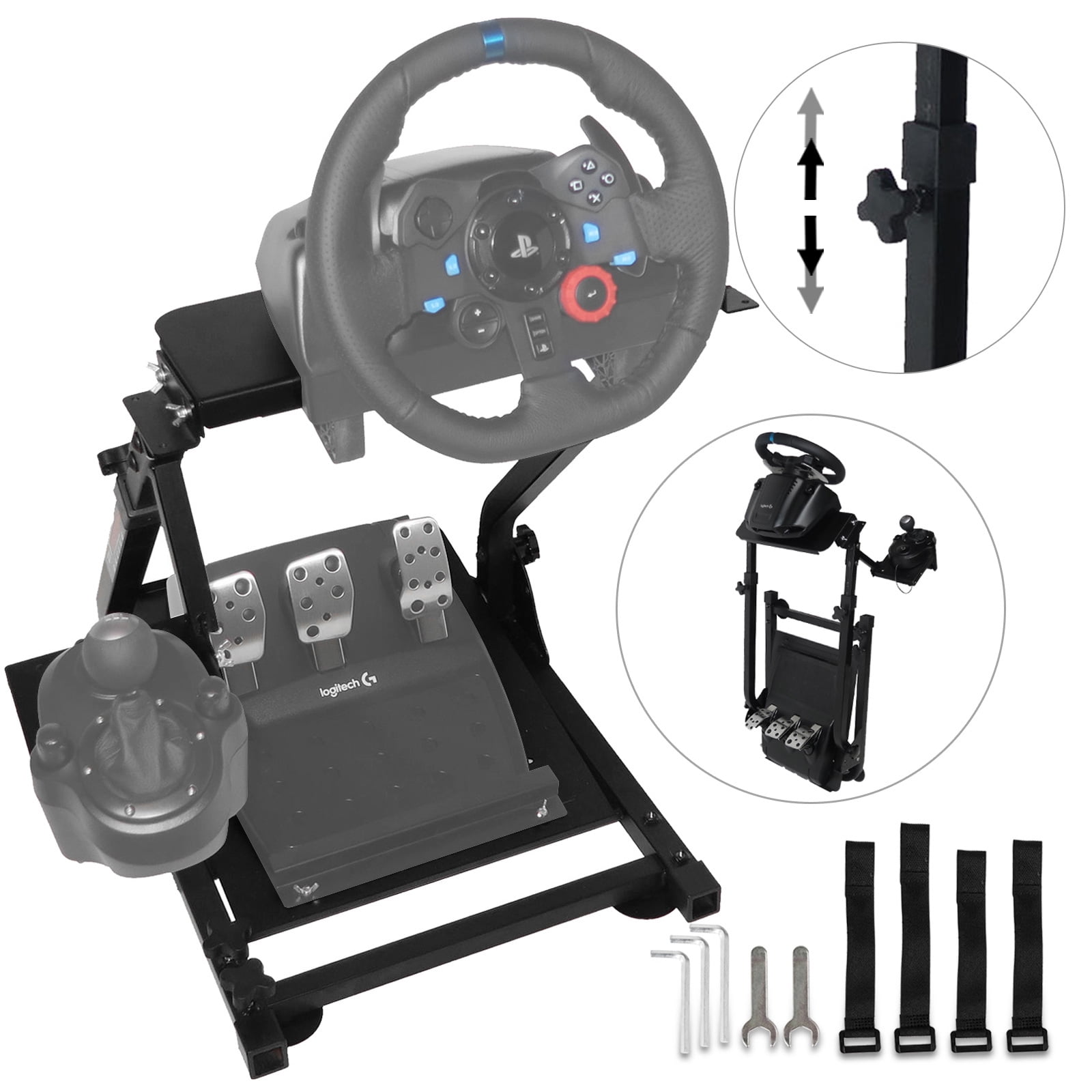 Marada Racing Wheel Stand for G25 G27 G29 and G920 Racing Steering Pro Stand Wheel and Pedals Not Included 