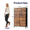 thumbnail image 4 of edx 13-Drawer Fabric Dresser, Sturdy Steel Frame Storage Cabinet for Bedroom Closet Clothes, Rust, 4 of 7