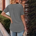 thumbnail image 5 of Uaswgudfs Women's Summer Resort Tunic Blouse - Crew Neck Short Sleeve with Banded Hem Relaxed Fit Casual Shirt, 5 of 7