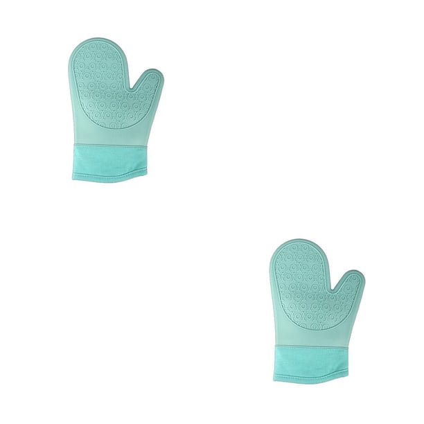 Yuarrent Manoplas de silicona Anti-escaldado Manoplas a prueba de congelación Guantes lavables Aislamiento para horno Microondas Cocina Type2 NO2