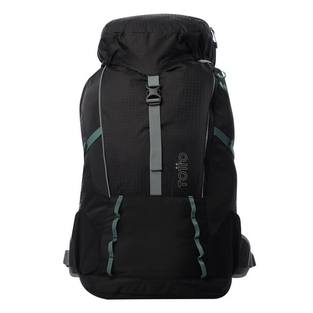 TOTTO Mochila Ergonómica Mediana Repelente a Líquidos | Senderismo - Viaje - Camping | 50 L SUMMIT 5 negro M
