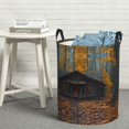 thumbnail image 7 of Laundry Basket, Dirty Clothes Hamper, Waterproof Laundry Bag Washing Bin Laundry Baskets with Handles, Rustic Cabin Autumn Forest Laundry Hampers for Bedroom Aesthetic Essentials, 7 of 7