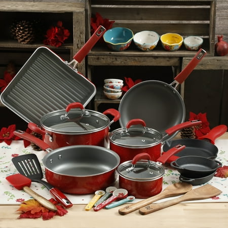 The Pioneer Woman 30pc Cookware Set - Red