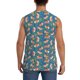 thumbnail image 4 of Fotbe Corgi with Flowers Men's Camiseta sin Mangas Estampada para Hombres, Playera Casual para Gimnasio, Entrenamiento, Playa-X-Large, 4 of 7