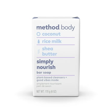 Method Bar Soap, Simply Nourish, 6oz – Moisturizing and Refreshing for Soft Skin