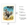 thumbnail image 2 of Méjanes - Camargue France - Abrivado (Bull-Running) by Cattle Herdsman (Gardians) - Vintage Travel Poster by Henry Couve c.1952 - Bamboo Fine Art 290gsm Paper Print (Unframed) 24x32in, 2 of 4
