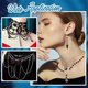 thumbnail image 5 of Cadena de 5 hebras y 1 metro de largo con cuentas de vidrio facetadas y alfiler de ojo color plomo para hacer collares, pulseras y bisutería., 5 of 9