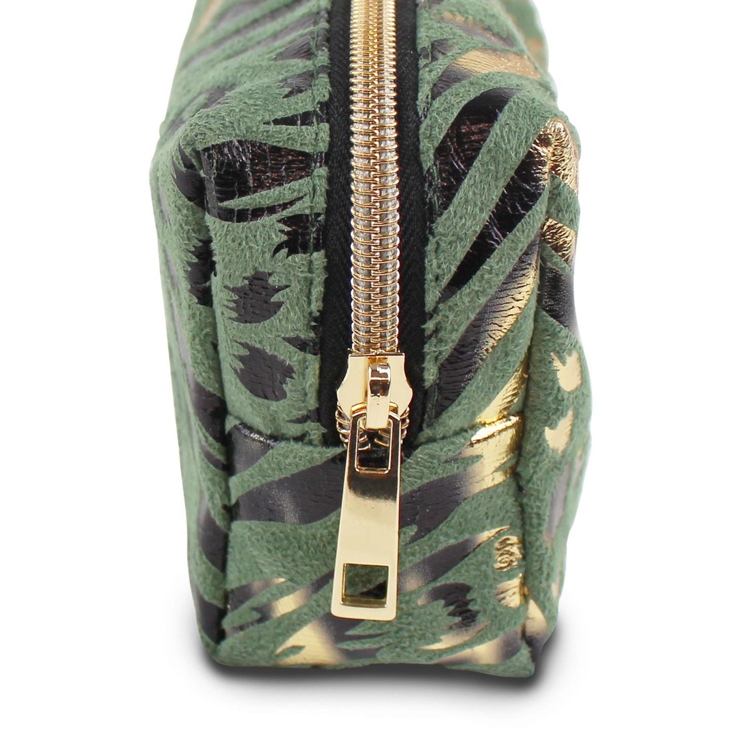 Pen + Gear Mixed Animal Print Pencil Pouch in Gold Foil on Sage Green