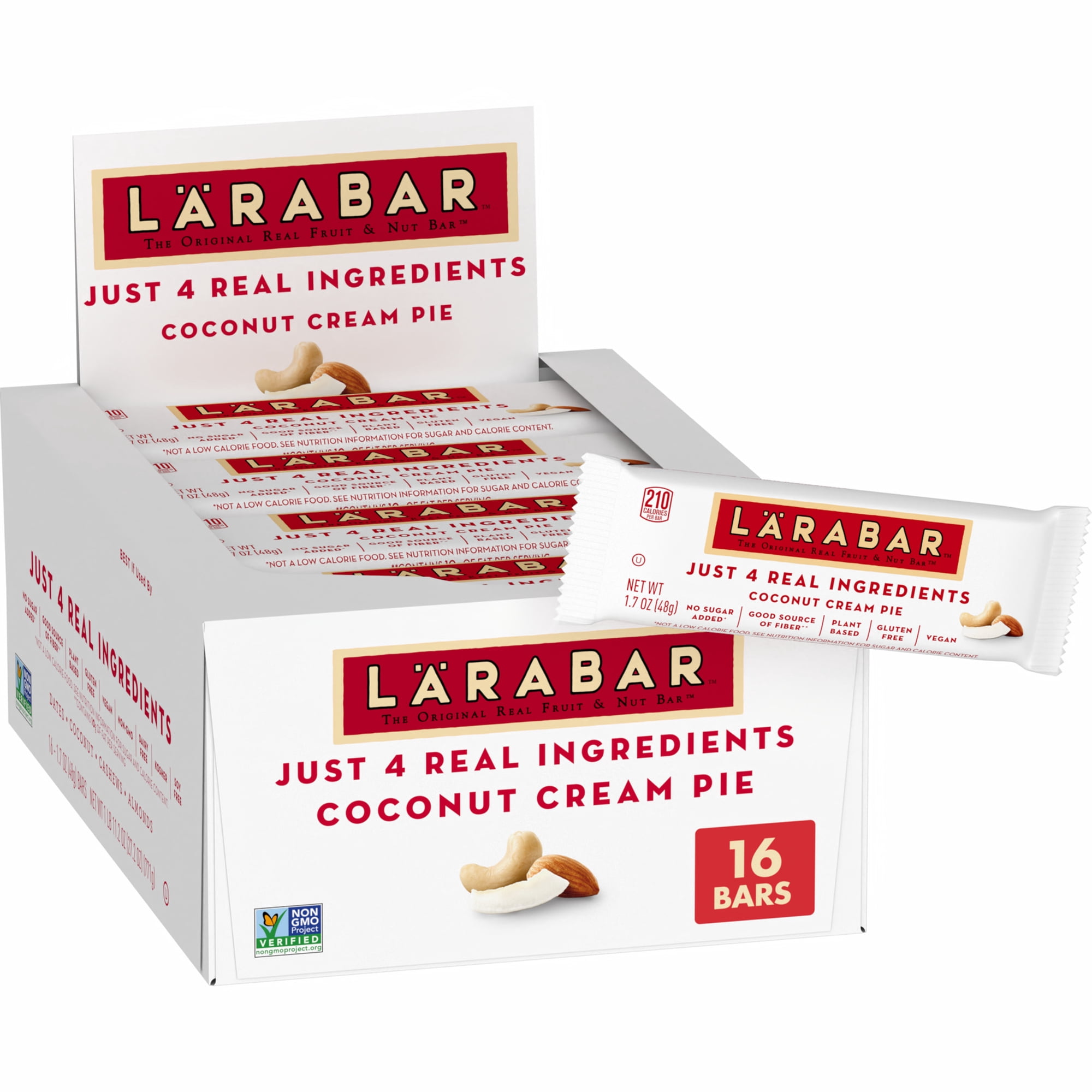 Larabar Coconut Cream Pie Fruit and Nut Bars, Gluten Free and Vegan, 16 Count, 27.2 oz