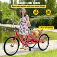 thumbnail image 3 of Triciclo VEVOR para adultos, ruedas de 24 pulgadas, triciclo para adultos, 1 velocidad, 3 ruedas, bicicletas para adultos, bicicleta de tres ruedas para adultos, triciclo para adultos,, 3 of 9