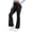 Black, variant on MXUIKV Leggings Pants for Women Slim Fitted Micro Flare Stretchy Elastic High Waist Yoga Trousers(X-Large,White)
