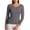 Gray, variant on Undershirt for Women Ultra Thin Long V Neck Base Layer Top Black 3XL