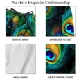 thumbnail image 4 of luoweisi Men's Beach Shorts Quick Dry Swim Trunks with Mesh Lining Peacock Feather L, 4 of 5