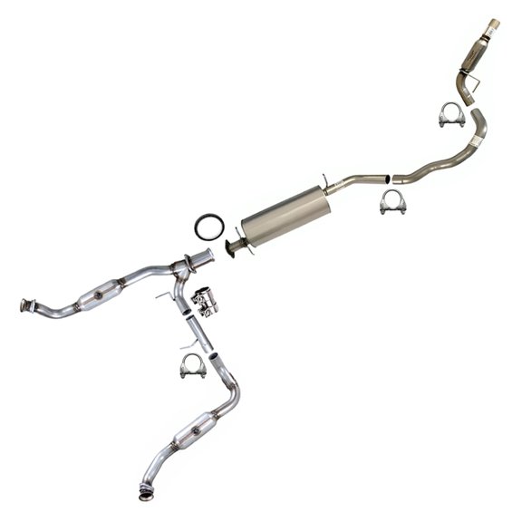 Northeastern Exhaust Catalytic Converter, Resonator Pipe & Muffler Fits 2005-2006 Lincoln Navigator 5.4L - Direct Fit EPA-Approved | Stainless Steel Complete System