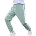 thumbnail image 2 of YOUYEDIAN Boys Cinch Sweatpants Unisex Cotton Comfort Workout Bottoms Summer Lightweight Running Joggers Pants (Green, 8-9 Years), 2 of 8