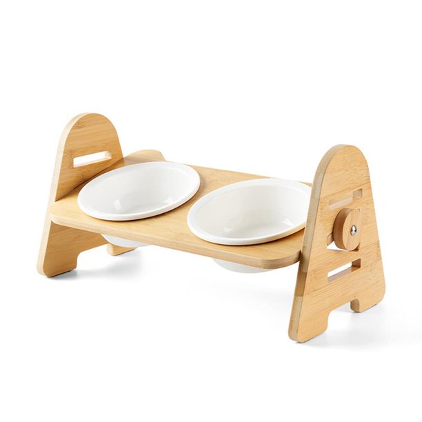 Toma Elevated Dog Bowls with Bamboo Stand Raised Dog Bowls Pet Bowls