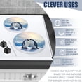 thumbnail image 5 of Electric Stove Burner Covers, Set of 4,White Round Cover for Gas Stovetop,8 and 10 Inch,South Pole Penguin Hold Hand Stand On Ice, 5 of 5