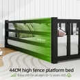 thumbnail image 4 of Bellemave Full Size Montessori Floor Bed with Rails, Metal Low Profile Toddler Bed Frame with Slats, No Box Spring Needed (Black), 4 of 8