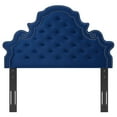 thumbnail image 6 of Tufted Headboard, Full Queen Size, Velvet, Blue Navy, Modern Contemporary Urban Design, Bedroom Master Guest Suite, 6 of 10