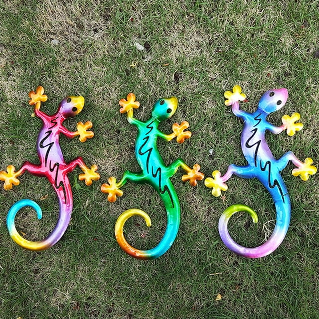Travelwant Metal Gecko Outdoor Wall Decor Gecko Wall Decor, Lizard