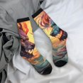 thumbnail image 5 of Disketp Colorful Wave Dragon Head Unisex Crew Socks Lightweight Breathable Ventilation Ankle Socks, Mid-calf socks for Daily, 5 of 6