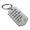 thumbnail image 2 of SDNall Be Safe Make Good Choices And Call Your Mom Stainless Steel Keychain Gift For New Driver Or Graduation Keychain, 2 of 9
